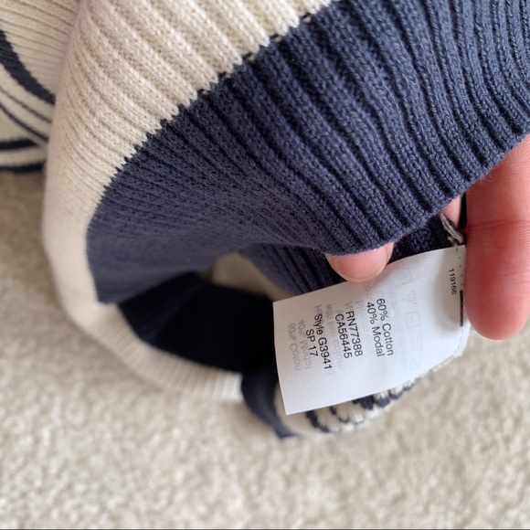 madewell ribbed sweater top in stripe - Picture 4 of 6